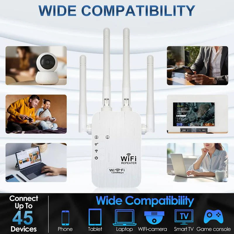 🔥While Supplies Last 30% OFF!📶 Dead Zones? Gone for Good! 1200Mbps WiFi Extender – Covers 10,000 sq.ft & 50 Devices. 🏡✨